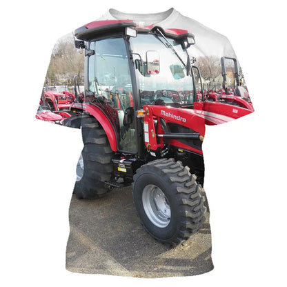 Classic Agricultural Car Harvester Men'S T-Shirt 3d Printed Short Sleeve High-Quality Fashion Street O-Collar Large Size Shirt