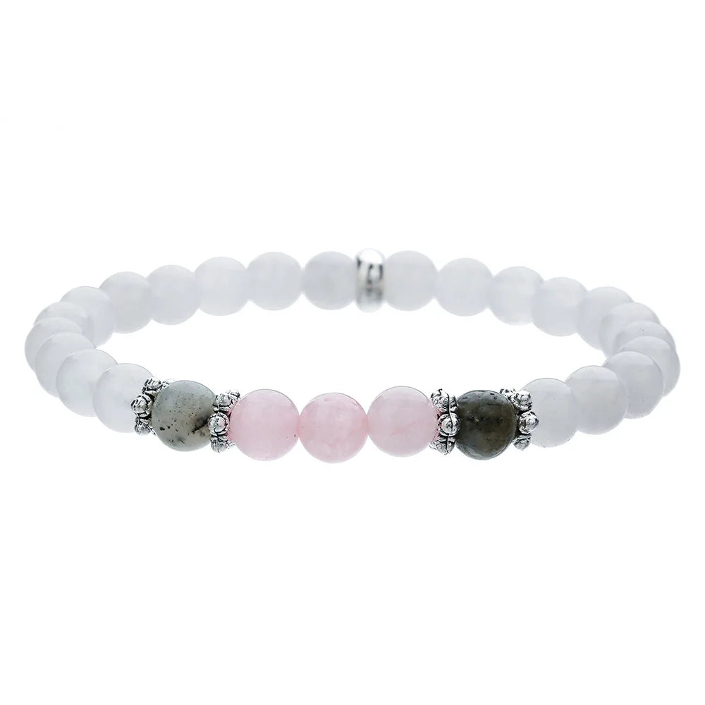 Meetvii Handmade 8mm Onyx Natrual Stone Beaded Bracelets for Women Men Hematite Healing Braslet Cadeau Homme Leisure Jewelry