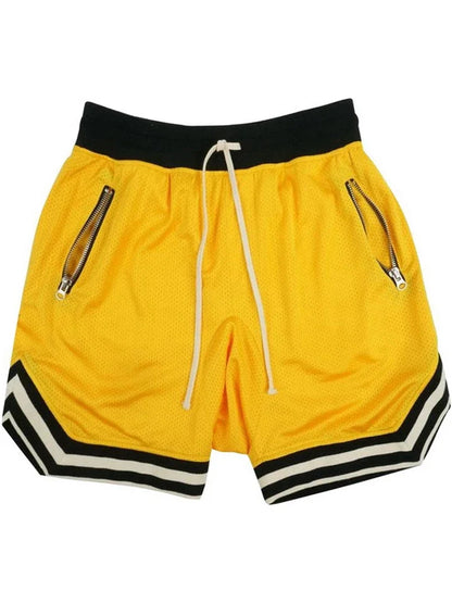Men's Mesh Sports Track Shorts Summer Basketball Fitness Running Breathable Short Pants Loose Muscle Training Bermuda Masculina