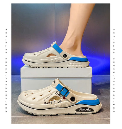 Summer Men Slippers Classics EVA Insole Men Shoes Arch Support Waterproof  Garden Clogs For Men Beach Shoes