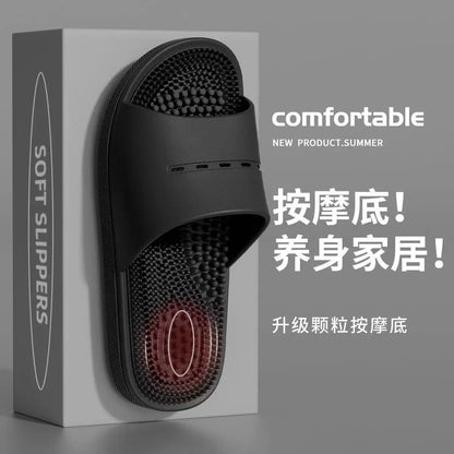 New Slippers for Men Home Use Foot Acupoints for Bathing Anti Slip and Cool Slippers for Men Summer Home Shoes Women Men's Shoes