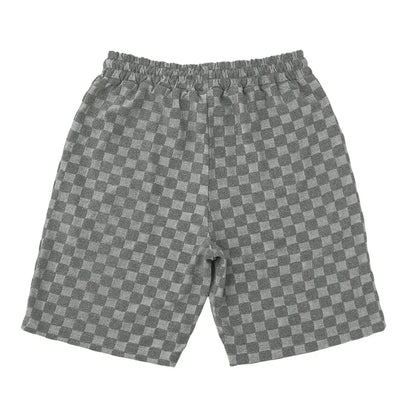 Men's Summer Checkered Loose Two-piece Sports Leisure Suit Short Sleeve T-shirt Shorts Casual Suit Plus Size Fashion Men's Suit