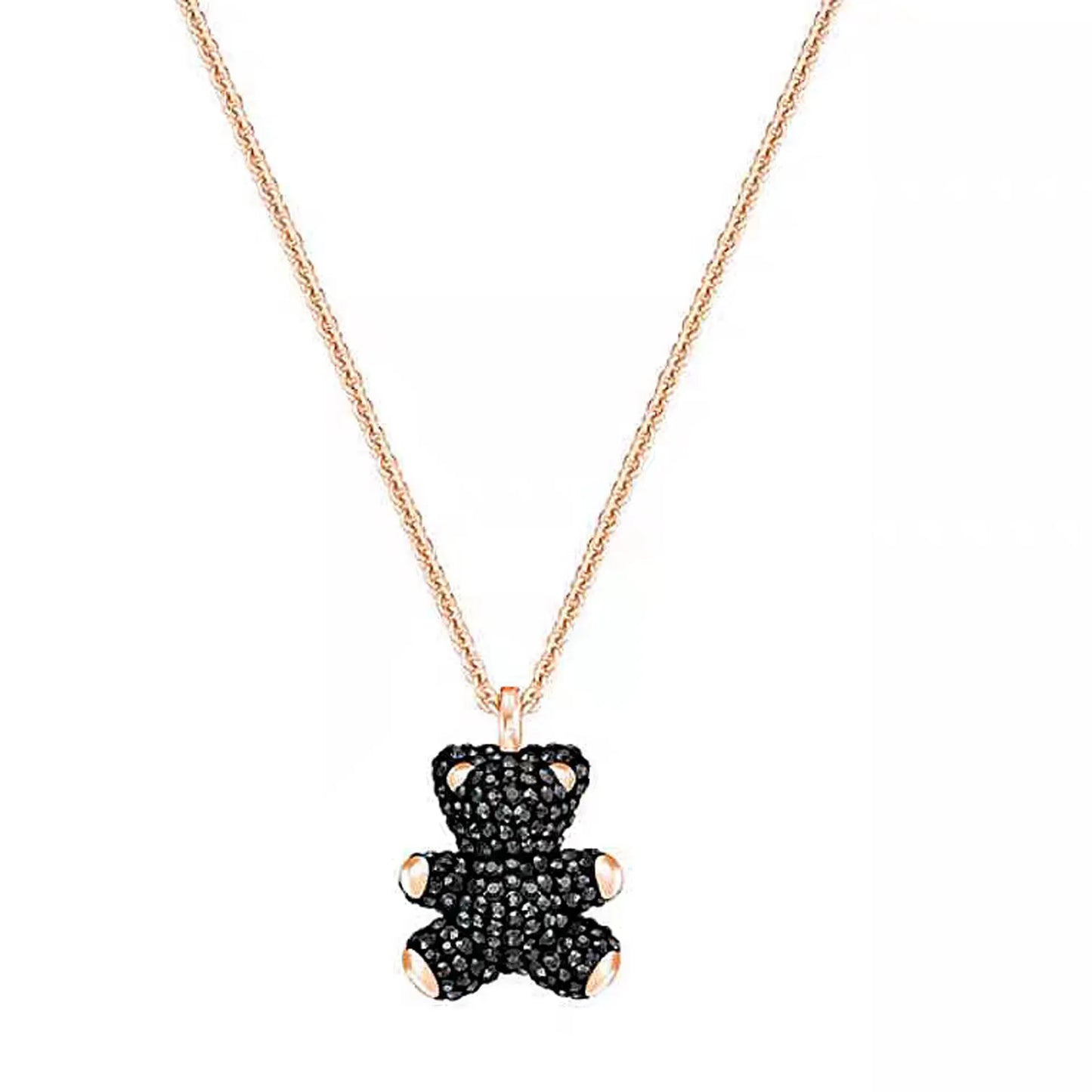Original 2026 New Black Crystal Geometry Necklace Fine Jewelry Set Open Ring Necklace Earring Charms Black Jewelry for Women