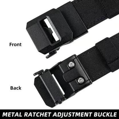 Men'S Elastic Waistband With Automatic Buckle Canvas And Trendy Pants Strap
