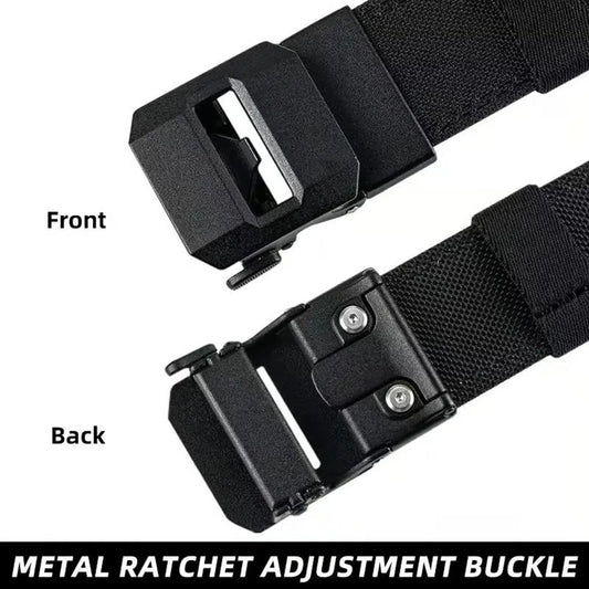 Men'S Elastic Waistband With Automatic Buckle Canvas And Trendy Pants Strap