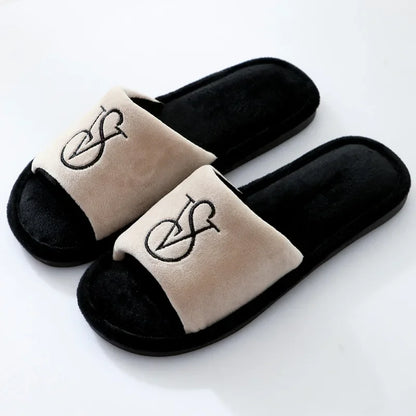 New Women's Cotton Slippers Warm Cotton Slippers Men Women Sandals  Zapatos De Mujer Shoes Slides