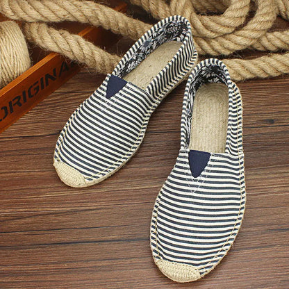 2026 Summer Autumn Men Canvas Shoes Breathable Men's Casual Shoes Slip-On Hemp Shoes Graffiti Espadrilles Women Footwear Flats