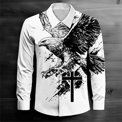 2026 Men's Long Sleeve Shirt Casual Fashion Street Men's Shirts Party Event Lapel Single Breasted Long Sleeve Tops Mens Clothing