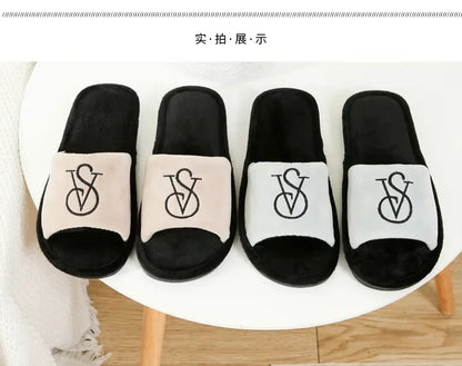 New Women's Cotton Slippers Warm Cotton Slippers Men Women Sandals  Zapatos De Mujer Shoes Slides