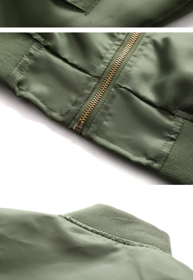 Mens Bomber Jacket 2025 New Spring Autumn Male Baseball Jackets Pilot Men Outwear Army Green Coat Zipper Men's Tactical Uniform