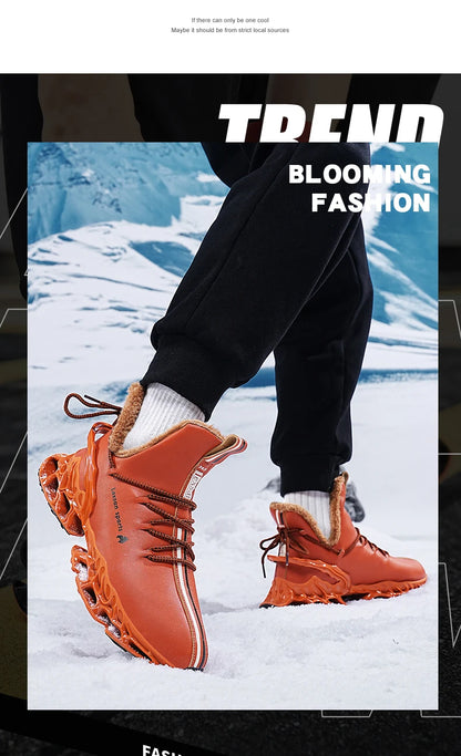 men boots 2025 New Winter Slippers Warm Men Shoes Waterproof Non-Slip Plush Sneakers Male tenis shoes Boots Men Sneakers Winter