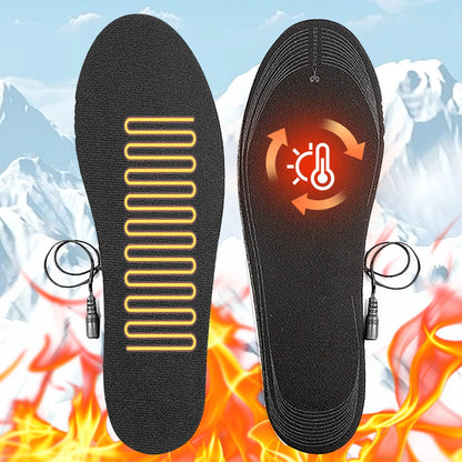 USB Heated Shoe Insoles Electric Heated Shoes Pad Cuttable Electric Heated Insoles Washable for Winter Camping Fishing