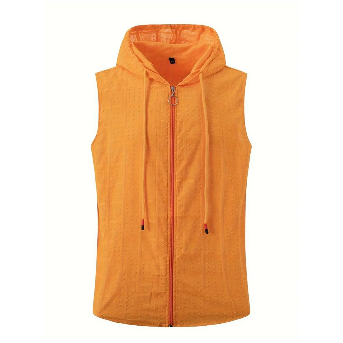 Sports Mesh Tank Top For Boys Mens Hooded Zipper Cardigan T Shirt Summer Fashion Plaid Sleeveless T Shirt Mens 한국인 리뷰 많은 옷 여름