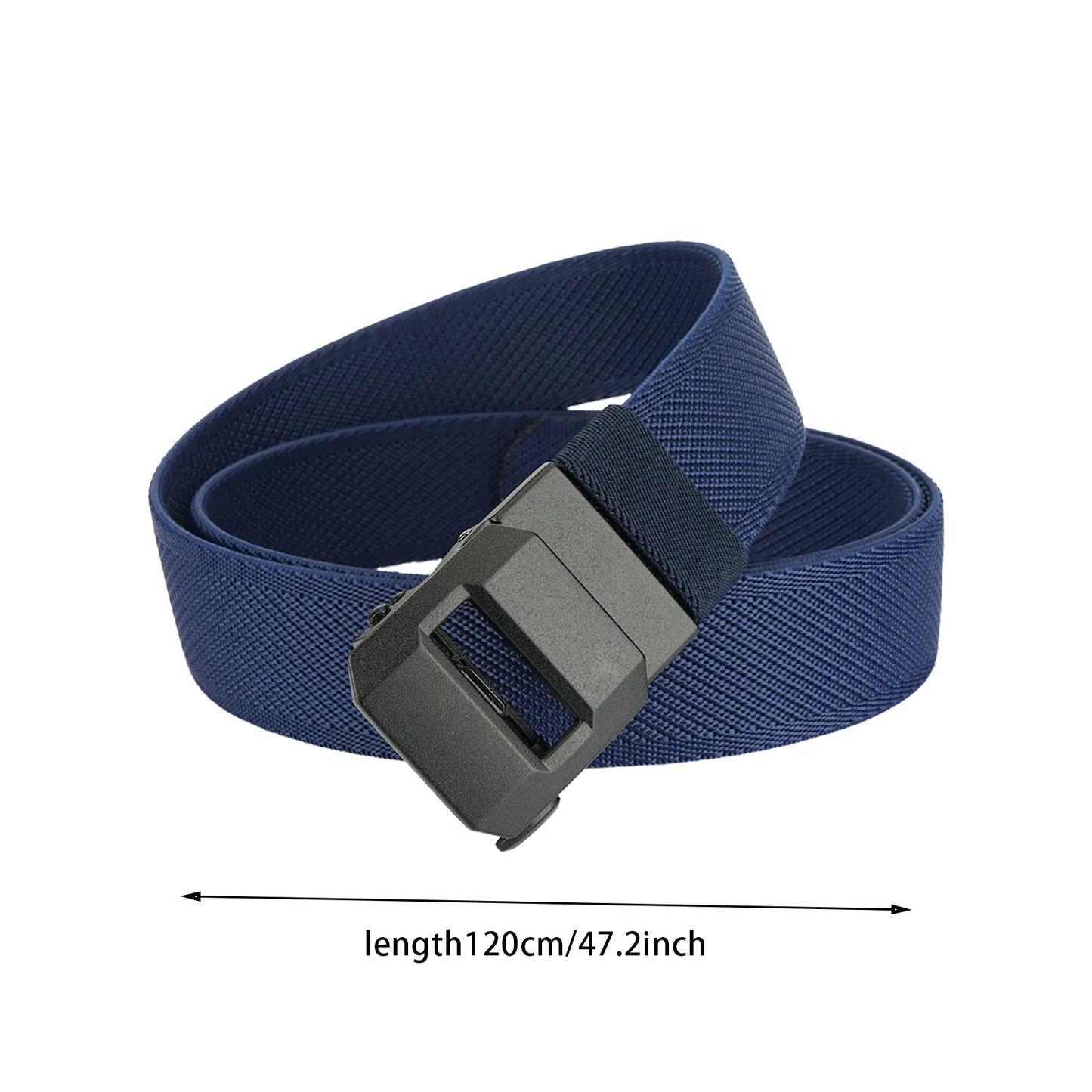 Men'S Elastic Waistband With Automatic Buckle Canvas And Trendy Pants Strap