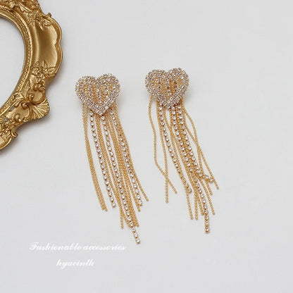 New Vintage Statement Gray Crystal Leaf Earrings for Women Fashion Unique Accessories Party Jewelry Birthday Anniversary Gifts