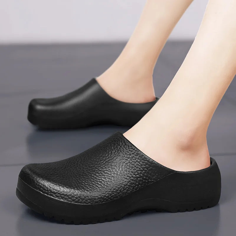 Comwarm Eva Men Clogs Slippers Chef Shoes Non-slip Kitchen Shoes Work Shoes Oil-proof Waterproof and Wear-resistant Rubber Shoes