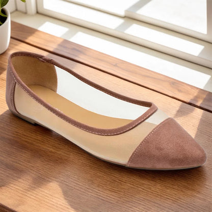 Women Slip on Flat Shoes Pointed Toe Dress Flats Mesh Ballerina Walking Flats Shoes for Women Dressy Casual Work Office