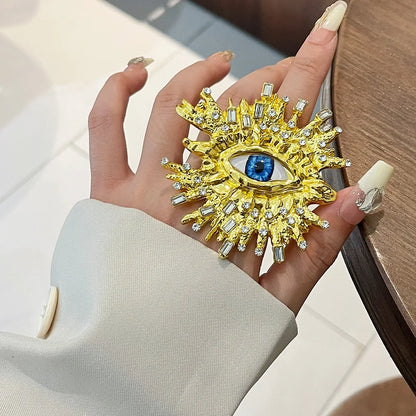 Jewelry Vintage Devil's Eye Ring Delicate Imitated Pearl Glaze Ring Tassels Exaggerated Opening Finger Ring Party Favors