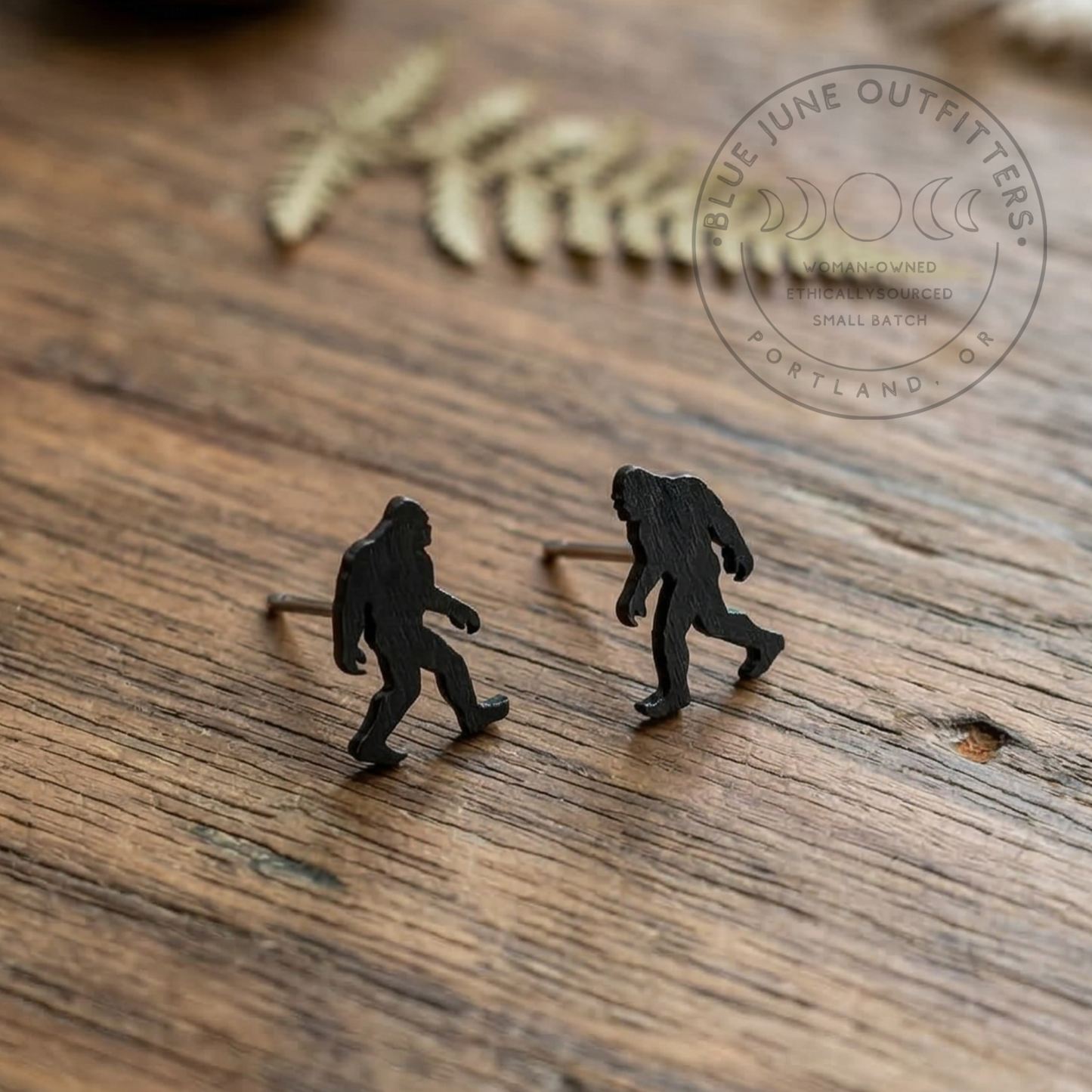 Bigfoot/Sasquatch stainless steel stud earrings
