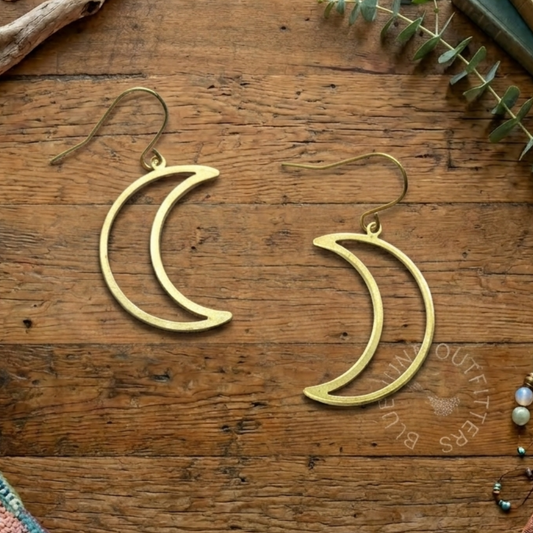 Bohemian Crescent Moon Earrings