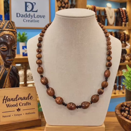 The Heritage - Handmade Palm Wood Beaded Necklace